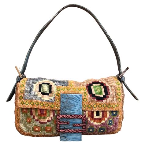 vintage fendi beaded shoulder bag|old style Fendi bags.